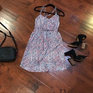 Flowy Boho Print Strappy Dress